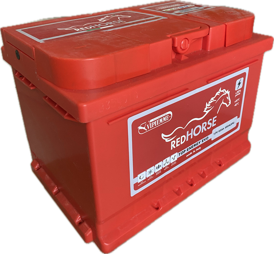 Акумулятор автомобільний RED HORSE VIP Top Energy 60 Ah (R+) (580A)