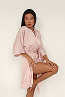 Женский шелковый халат-кимоно Белла German Volf 23168 нежно-розовый S