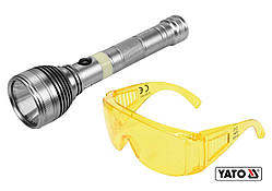 Ліхтар ультрафіолетовий з окулярами, для виявлення протікання рідини, перевірки банкнот YATO : 3 Вт