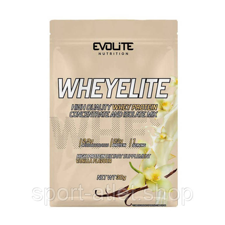 Протеїн Evolite Nutrition Whey Elite, 30 грам Ваніль