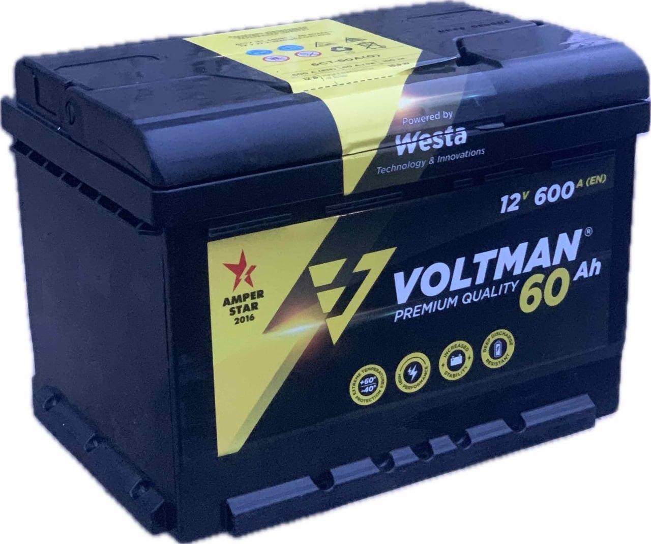 Акумулятор автомобільний VOLTMAN 60 Ah (L+) (600А)