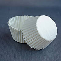 Тарталетки (формочки, капсулы) бумажные для конфет, кексов, капкейков, белые, 40*27,5 мм, 100 шт