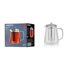 Заварник Ardesto Gemini, 950 мл, боросилікатне скло, неіржавка сталь, прозорий (AR1995GH)
