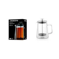Френч-прес Ardesto Black Mars з подвійними стінками, 600 мл (AR1906DW)