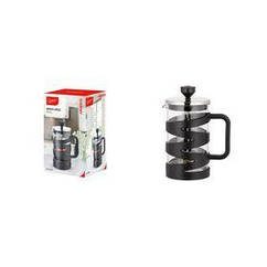 Френч-прес Ardesto Gemini, 600 мл, боросилікатне скло, пластик, неіржавка сталь, прозорий, чорний (AR1906BG)