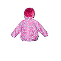 Куртка дитяча для дівчинки Trendy Tot 03-00777 демісезонна з капюшоном принт квіти від 1 до 3 років