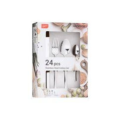 Набір столових приборів Ardesto Gemini Lucca, 24 прилади, неіржавка сталь (AR1924LCS)