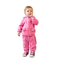 Костюм велюровий для новонароджених дівчат ТМ Модний карапуз - рожевий, 74 см (9 мiс.)