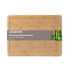 Дошка кухонна з жолобом Ardesto Midori, 40х30х1.9 см, бамбук (AR1440BG)