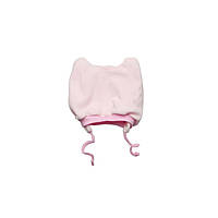 Шапка велюрова з вушками унісекс ТМ Модний карапуз - рожевий, 40 см (1-3 міс.)