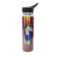 Бутылка для воды Beijing JL-6019 Lets be unicorns 550 мл черный