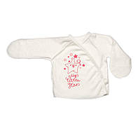 Сорочечка з інтерлоку My little star унісекс ТМ Модний карапуз - молочний + рожевий, 56 см (1 мiс.)
