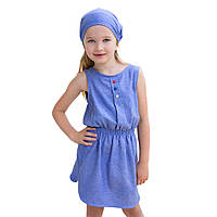 Плаття дитяче Trendy Tot 03-00705 літнє на ґудзиках принт горох без рукавів для 5 - 8 років