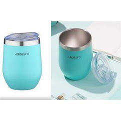 Термокухоль Ardesto Compact Mug, 350 мл, неіржавка сталь, блакитний (AR2635MMS)