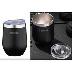 Термокухоль Ardesto Compact Mug, 350 мл, неіржавка сталь, чорна (AR2635MMB)