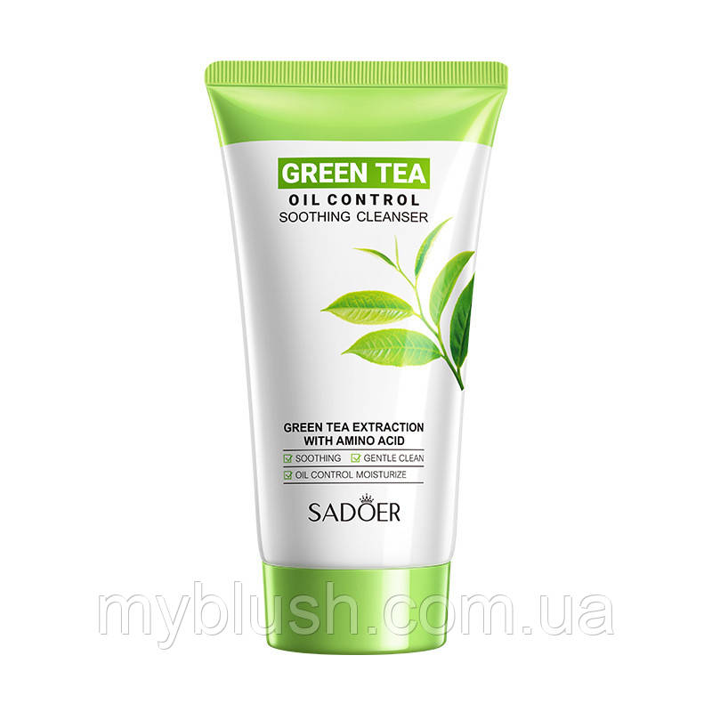 Пінка для обличчя Sadoer Green Tea Extract з екстрактом зеленого чаю 150 g