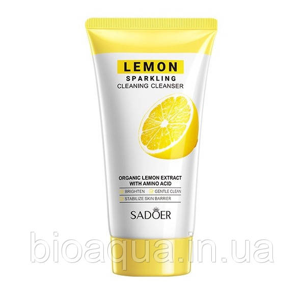 Пінка для обличчя Sadoer Organic Lemon з екстрактом лимона 150 g