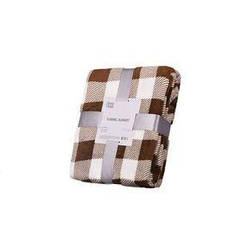 Плед Ardesto Flannel, 160х200 см, 100% поліестер, комірка, бежевий (ART0103PB)