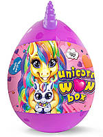 Яйцо - сюрприз для девочек Danko Toys Unicorn WOW Box укр фиолетовый UWB-01-01U