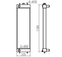 Радіатор водяний HITACHI ZX240-3F/ZX250-3/ZX270-3/ZX280LC-3, 4650355