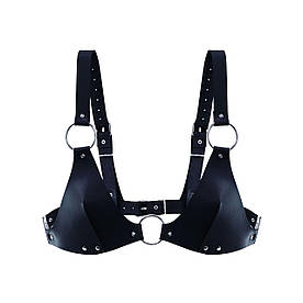 Ліф із натуральної шкіри Feral Feelings — Bikini Top Black