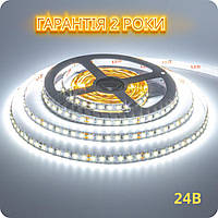 Світлодіодна стрічка біла холодна 24V AVT smd2835 120 LED/м IP20