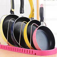 Подставка для сковородок, крышек, тарелок, кастрюль (Розовый) p