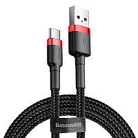 Кабель Baseus Cafule USB to USB Type-C 0.5 м Red/Black (CATKLF-D91) КОД: 106