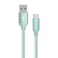 Дата кабель USB 2.0 AM to Type-C 2.0m mint ColorWay (CW-CBUC008-MT) h