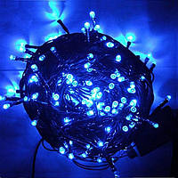 Гирлянда светодиодная 300 LED, черный шнур, (синий) p