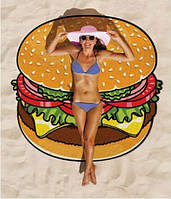 Пляжний килимок Hamburger 143см p