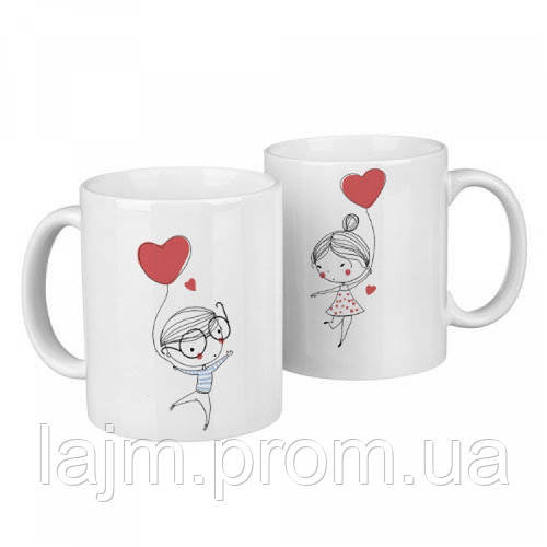 Парные чашки Влюбленные с воздушными шариками p (ID#2102071982), цена ...