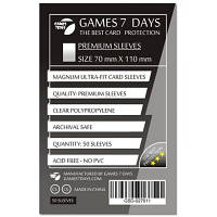 Протектор для карт Games7Days 70 х 110 мм, Magnum Ultra-Fit, 50 шт (PREMIUM) (GSD-027011) h