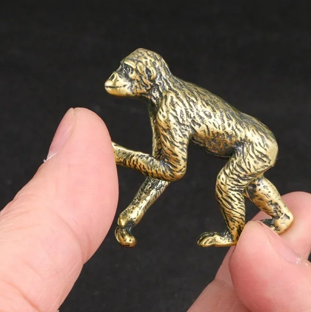 Фігурка статуетка мавпа мавпа макака латунна метал латунь