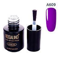 Гель-лак для нігтів манікюру 7мл Rosalind, шеллак, А609 неон фіолетовий p