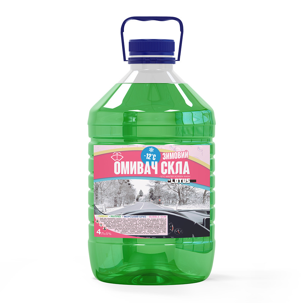Омивач скла Зимовий -12°C "Яблуко" Lotus 4 л, фото 1