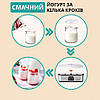 Йогуртниця електрична 20 Вт 7 баночок по 180 мл і таймер Sokany SK-2304, фото 5