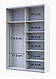 Шафа-купе "G-Caiser" 160х60х240 см. 1 ДСП/1 дзеркало/3 частини, Білий/Дуб Евок, фото 4