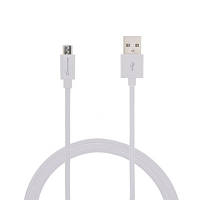 Дата кабель USB 2.0 AM to Micro 5P 2.5m white Grand-X (PM025W) c