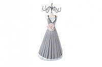 Вешалка для украшений платье с розой 34 см p