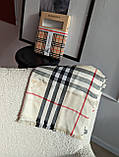 ПАЛАНТИН ШАРФ, ХУСТКА Burberry ЖЕНСЬКИЙ ШАРФ Барбері молочний, фото 3