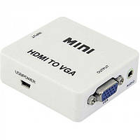 Конвертер HDMI (мама) / VGA (мама) 1080p белый