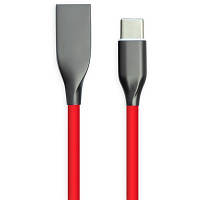 Дата кабель USB 2.0 AM to Type-C 1.0m red PowerPlant (CA911387) h