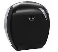 Диспенсер для туалетной бумаги Grite JUMBO MINI Black с вытяжкой 27,7х29,6 см пластик (2LGRILAI907B)