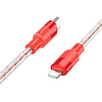 Кабель Hoco X99 Crystal junction PD silicone charging data cable |1m, 27W/3A|