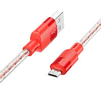 Кабель Hoco X99 Crystal junction Micro USB silicone charging data cable |1m, 2.4A|