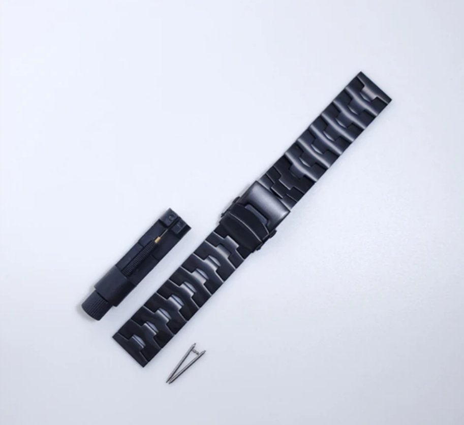 Титановый браслет для часов 22 мм. Матовый Черный (ID#2102120235), цена ...