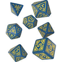 Набір кубиків для настільних ігор Q-Workshop Arcade Blue yellow Dice Set (7шт) (SARC1E) h