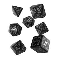 Набор кубиков для настольных игр Q-Workshop Bloodsucker Black silver Dice Set (7 шт.) (SBSU37) l