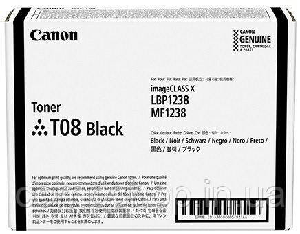 Картридж Canon T08  (i-SENSYS X 1238i/ 1238iF/ 1238P/ 1238Pr)  11kpg  Black (3010C006) (код 125709)